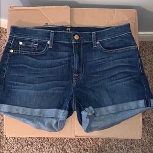 7 for all mankind denim shorts